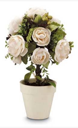 ivory rose topiary