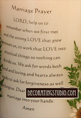 marriage prayer candle