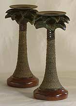 palm tree candleholders