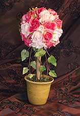 rose topiary centerpiece