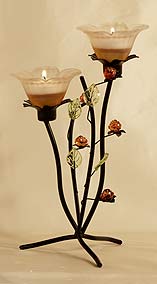 peonies tea light holder
