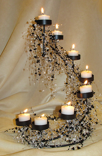 beaded wedding centerpiece