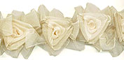 ivory organza wedding table decor