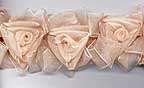 peach organza flower trim