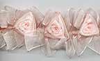pink organza flower trim