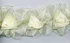 yellow organza wedding table decor
