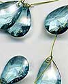 aqua teardrop garland