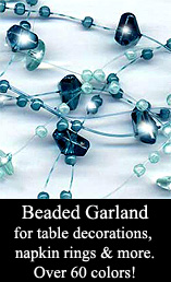 beaded garland table decorations