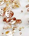bronze leaves beaded garland