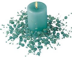 beaded candle rings garland
