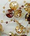 beaded leaves table garland