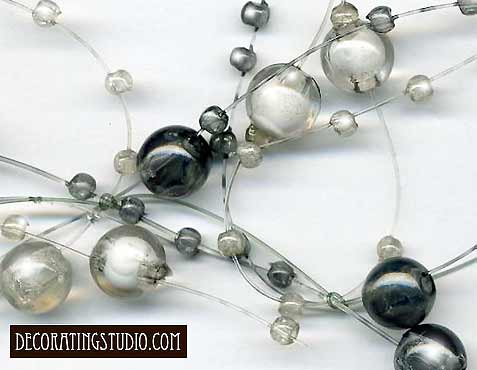 string beaded table decor