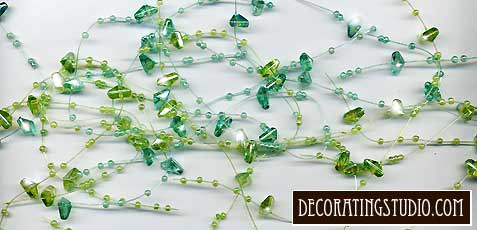 table decor beaded garland spray