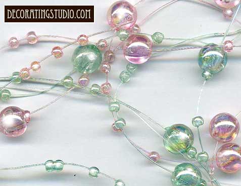 iridescent beaded table garland decor