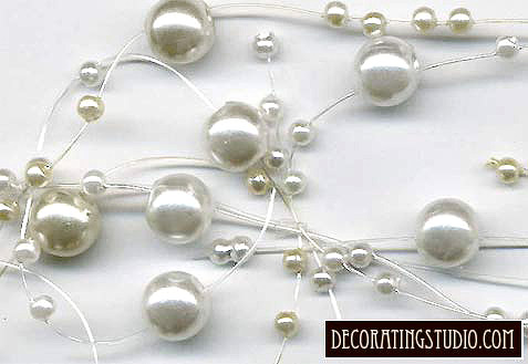 ivory pearl beaded garland decor