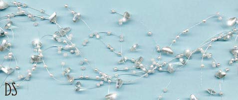 white veil beaded garland