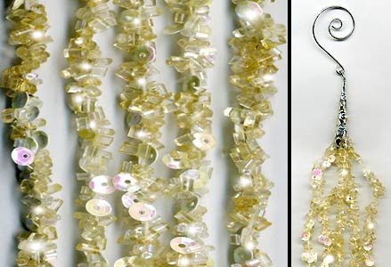 cream sequin garland