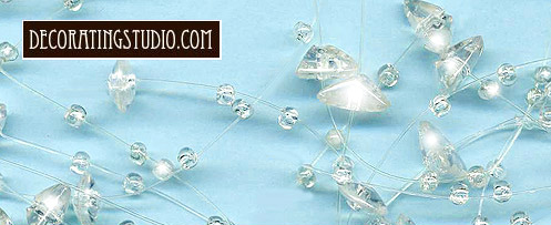 clear beaded garland for wedding and event decorations