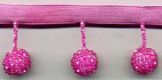 beaded pom pom fringe trim