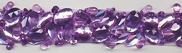 lilac faceted jeweled bling trim