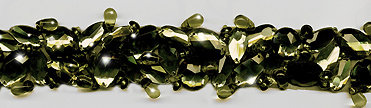 olive green embellished jeweled trim