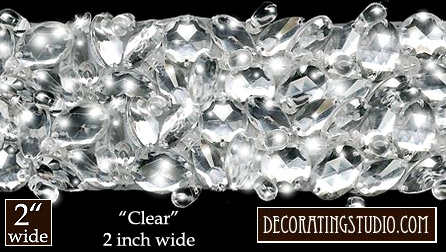 crystal clear embellished jeweled trim with bling
