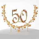 50th anniversary cake topper