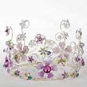 lavender floral cake crown topper