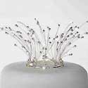 rhinestone spray with ring cake  topper