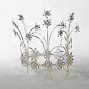 circle of rhinestone flowers cake crown topper