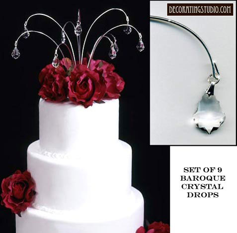 crystal wedding cake topper
