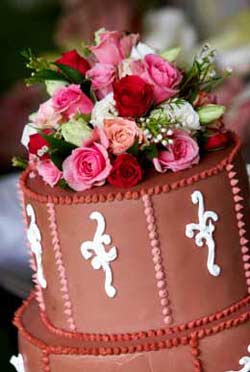 real flower cake topper