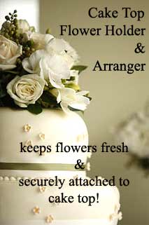 cake top flower holder and arranger