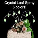 swarovski leaf topper