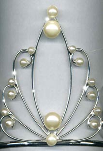 pearl cake topper crown