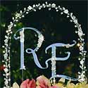 rhinestone arch cake topper