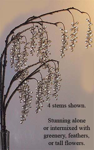 bead floral stem for wedding centerpiece or reception decor