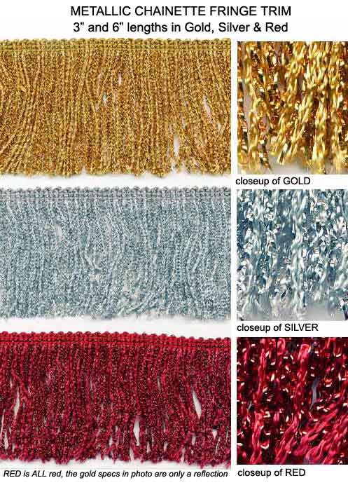 metallic chainette fringe trim