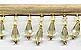 ivory/gold beaded trim