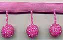 hot pink beaded ball trim