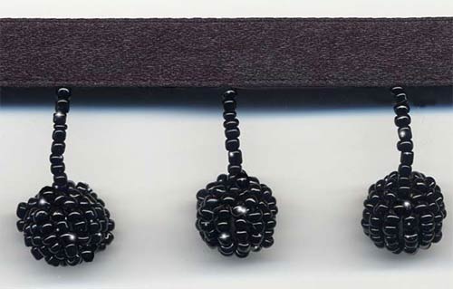 black beaded ball trim