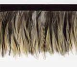 feathered beige trim