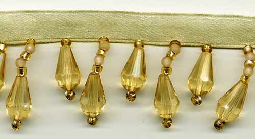 golden coin beaded trim