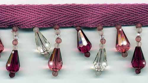 rose and ivory beaded fringe sale