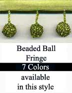 Beaded pom pom ball beaded fringe