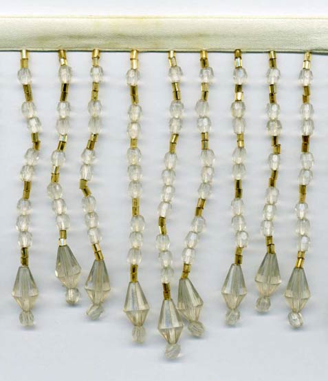 ivory bisque beaded fringe trim