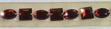 amber jeweled organza trim