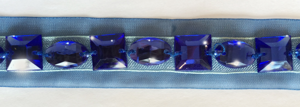 cobalt jewels and organza trim