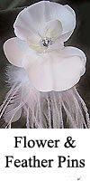 feather and flower clips