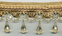 paris beaded fringe trim ivory